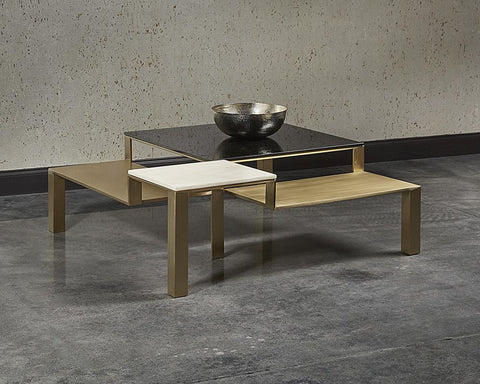Sunpan Saber Contemporary Mixed Material Coffee Table