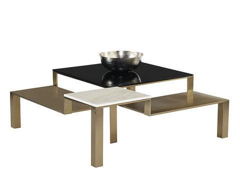 Sunpan Saber Contemporary Mixed Material Coffee Table