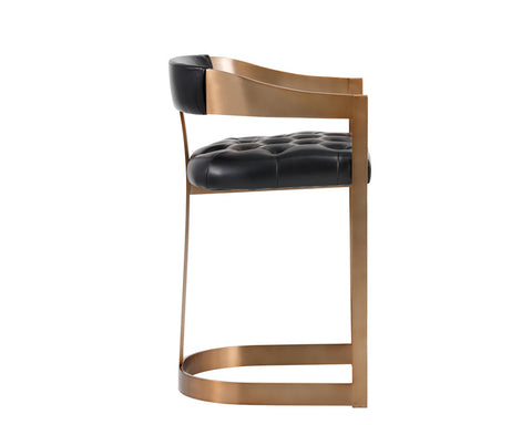 Industrial Creative Contemporary Upholstered Barrel Counter Stool