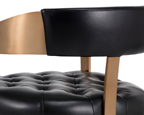 Industrial Creative Contemporary Upholstered Barrel Counter Stool