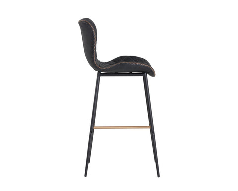 Lyla Urban Timeless Minimalist Quilted Bar Stool