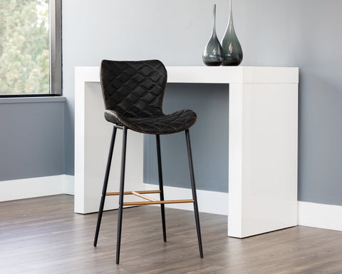 Lyla Urban Timeless Minimalist Quilted Bar Stool