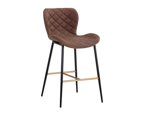 Lyla Timeless Minimalist Modern Quilted Parsons Counter Stool