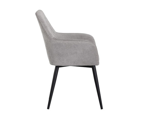 Timeless Minimalist Upholstered Dining Armchair with Tufting