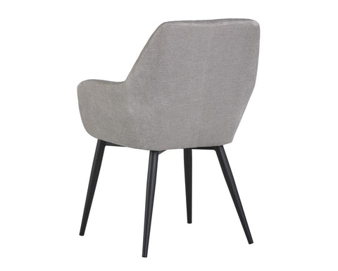 Timeless Minimalist Upholstered Dining Armchair with Tufting