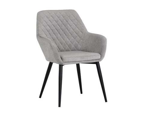 Timeless Minimalist Upholstered Dining Armchair with Tufting