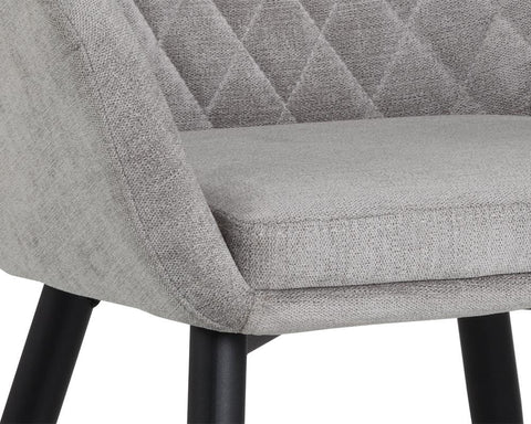 Timeless Minimalist Upholstered Dining Armchair with Tufting