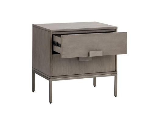 Sunpan Transitional Frame Nightstand with Storage