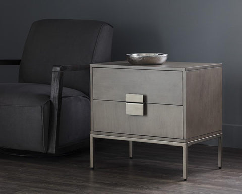 Sunpan Transitional Frame Nightstand with Storage