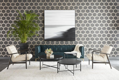 Westin Transitional Tight Back Tuxedo Sofa with Button Detailing