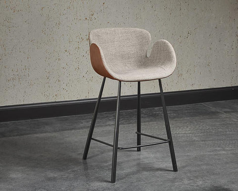 Timeless Minimalist Mid Century Barrel Counter Stool