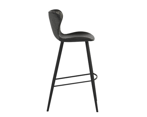 Timeless Minimalist Modern Upholstered Barrel Bar Stool
