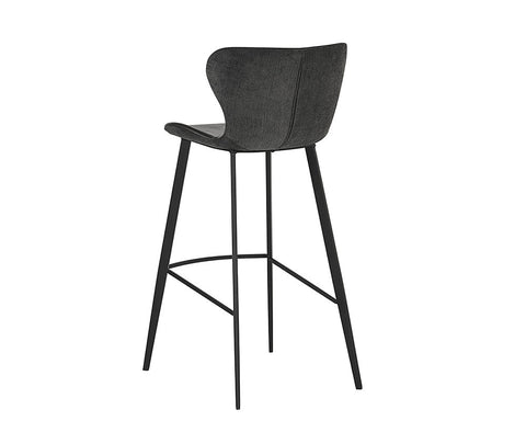 Timeless Minimalist Modern Upholstered Barrel Bar Stool