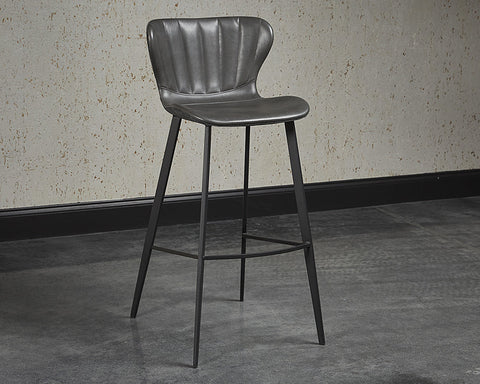 Timeless Minimalist Modern Upholstered Barrel Bar Stool
