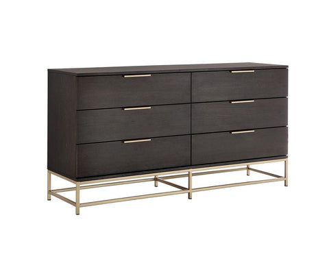 Rebel Double Dresser with Pull Handles Contemporary Chest