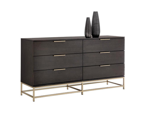 Rebel Double Dresser with Pull Handles Contemporary Chest