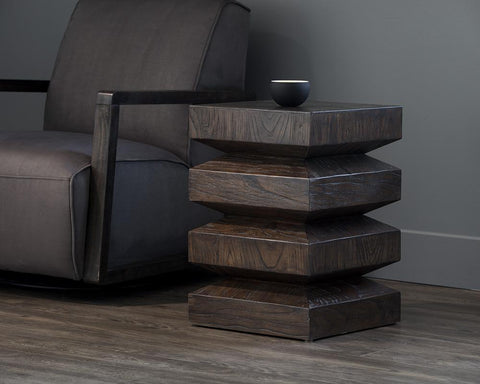 Cormac Contemporary Drum End Table