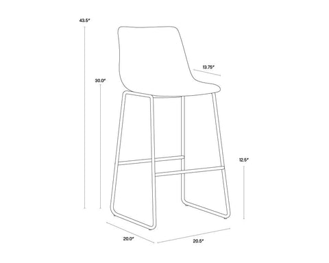Timeless Minimalist Mid Century Parsons Upholstered Bar Stool
