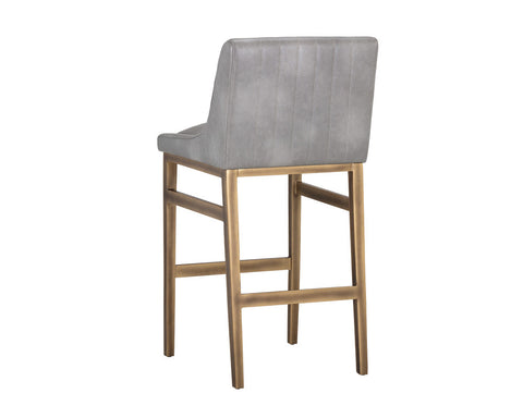 Industrial Creative Urban Faux Leather Slat Bar Stool