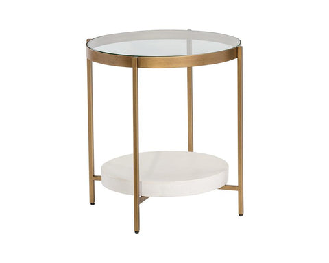 Sunpan Gia Contemporary Round Frame End Table