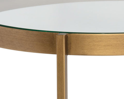 Sunpan Gia Contemporary Round Frame End Table