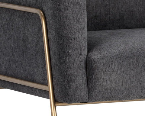 Timeless Minimalist Modern Upholstered Armchair with Track Arms