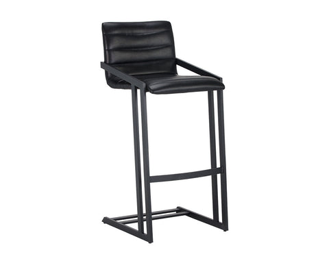 Industrial Creative Cantilever Chair Upholstered Bar Stool