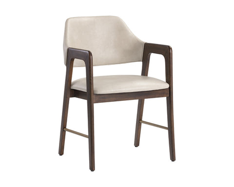 Timeless Minimalist Mid Century Dining Armchair with Barrel Back