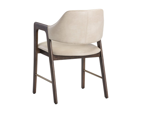 Timeless Minimalist Mid Century Dining Armchair with Barrel Back