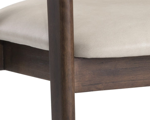 Timeless Minimalist Mid Century Dining Armchair with Barrel Back