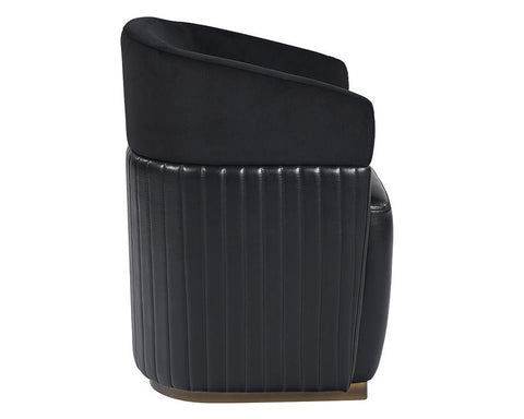 Industrial Creative Barrel Lounge Chair with Plinth Base