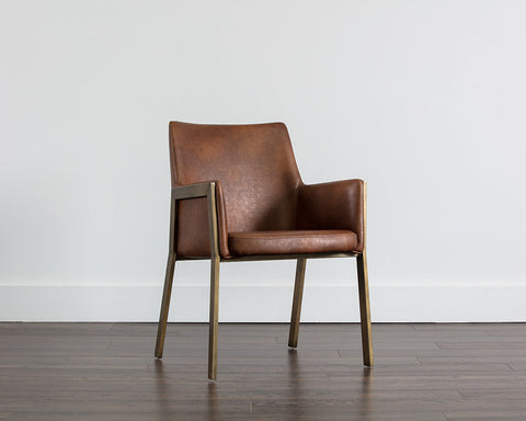Timeless Minimalist Modern Upholstered Dining Armchair