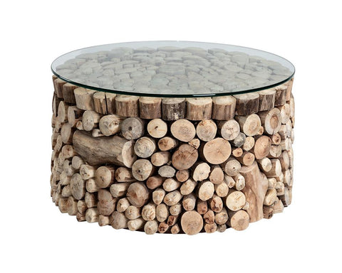 Sunpan Bickford Bohemian Round Drum Accent Table