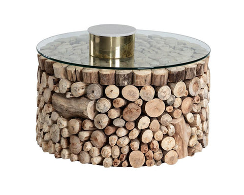 Sunpan Bickford Bohemian Round Drum Accent Table