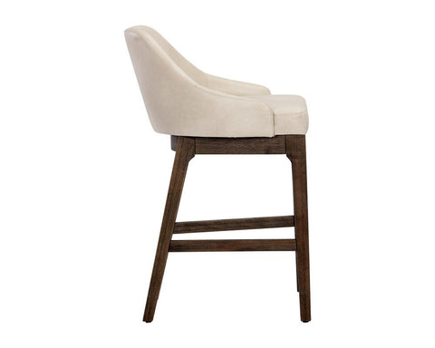 Timeless Minimalist Parsons Upholstered Mid Century Counter Stool
