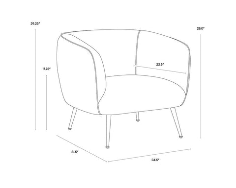 Timeless Minimalist Modern Upholstered Barrel Lounge Chair
