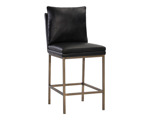Paige Timeless Minimalist Upholstered Parsons Counter Stool