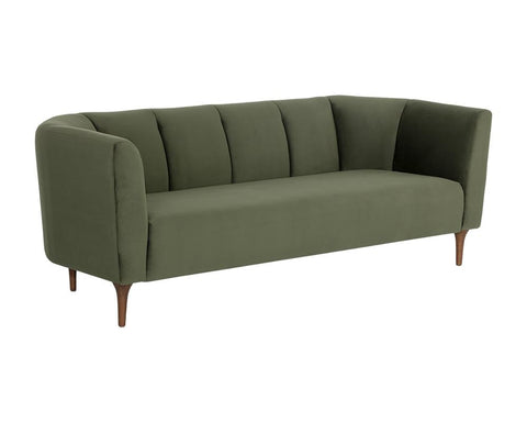 Magnolia Mid Century Curved Armrests Standard Sofa