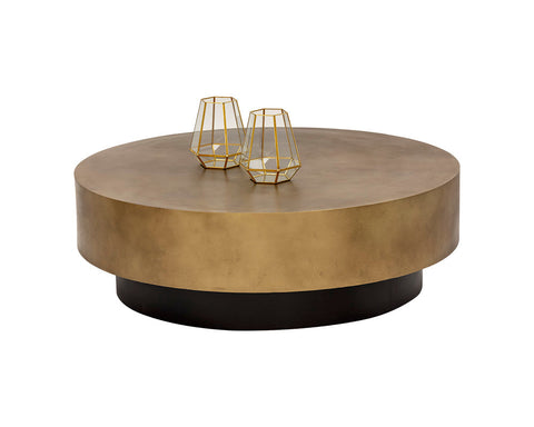 Sunpan Bernaby Contemporary Drum Coffee Table - 43.5 W