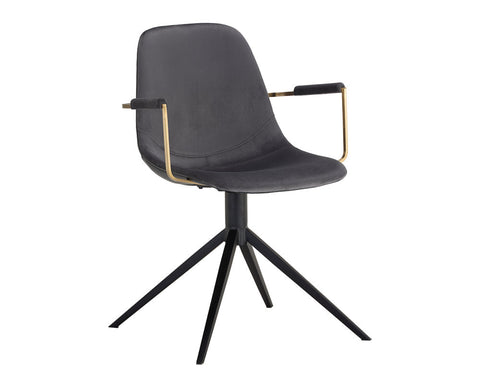 Industrial Creative Parsons Armchair with Track Arms and Sled Foot