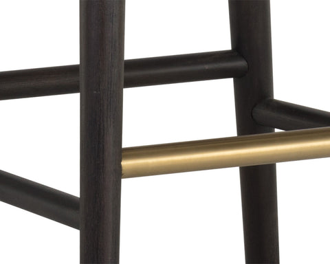 Artful Traditionalist Barrel Upholstered Counter Stool