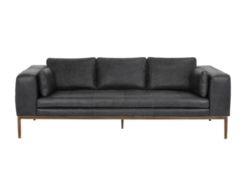 Burr Contemporary Tuxedo Sofa with Square Armrests