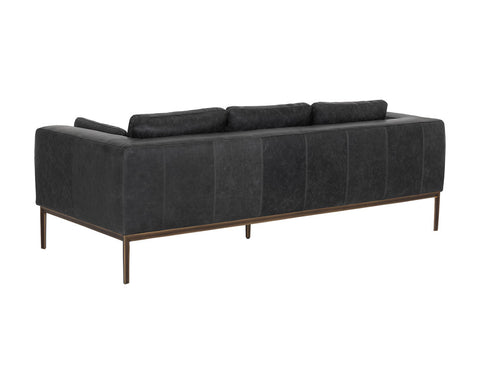 Burr Contemporary Tuxedo Sofa with Square Armrests