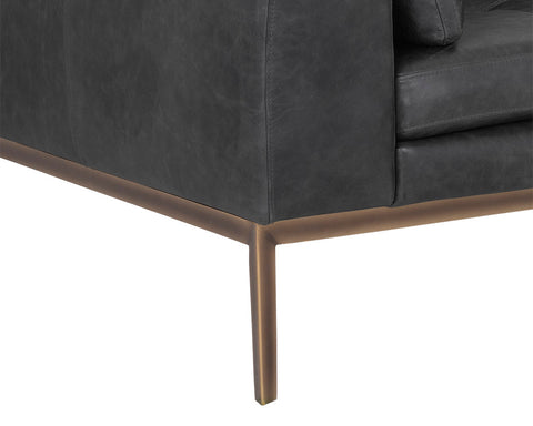 Burr Contemporary Tuxedo Sofa with Square Armrests