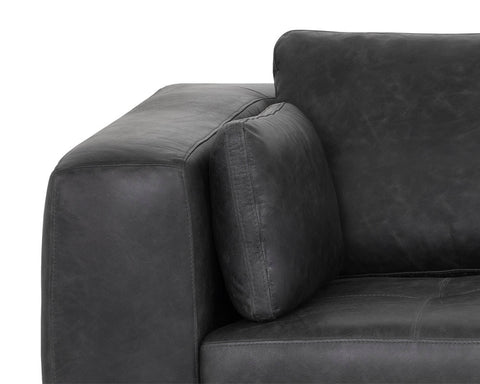 Burr Contemporary Tuxedo Sofa with Square Armrests