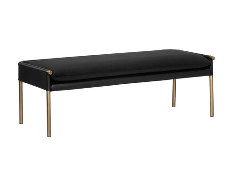 Timeless Minimalist Modern Lounge Bench with Cylinder Leg