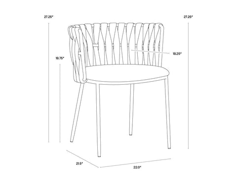 Belfast Timeless Minimalist Modern Upholstered Dining Armchair