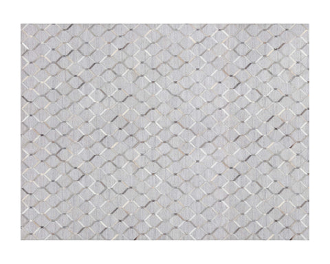 Sunpan Contemporary Geometric Cowhide Area Rug in Ivory - 8' x 10' - 9' x 12'