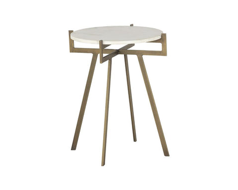 Sunpan Anak Timeless Minimalist Modern Round Center Table