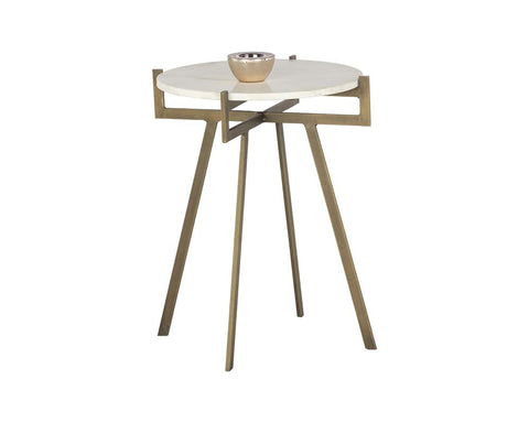 Sunpan Anak Timeless Minimalist Modern Round Center Table